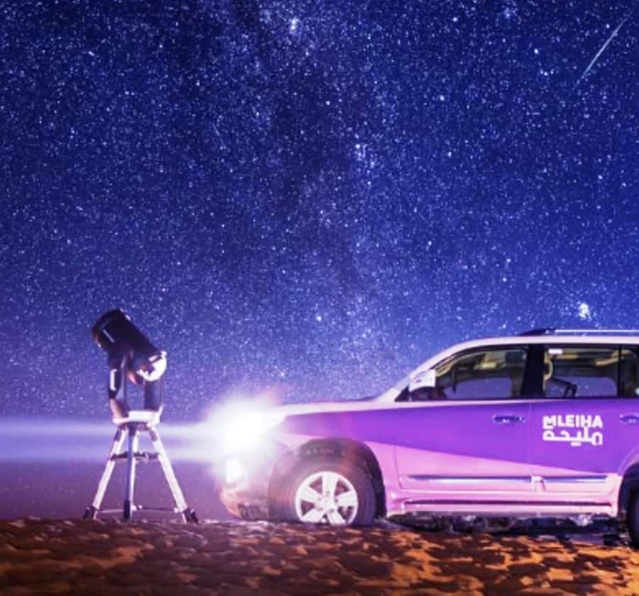 Mleiha Desert Safari with Sandboarding, Stargazing & Dinner - Hotel pickup and the long ride to Mleiha
