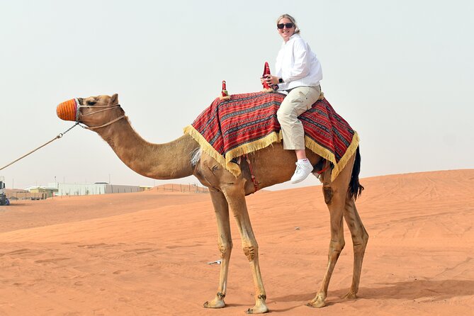 Morning Desert Safari, Quad Bike, Sandboard and Camel Ride - Camel riding and feeding at the farm