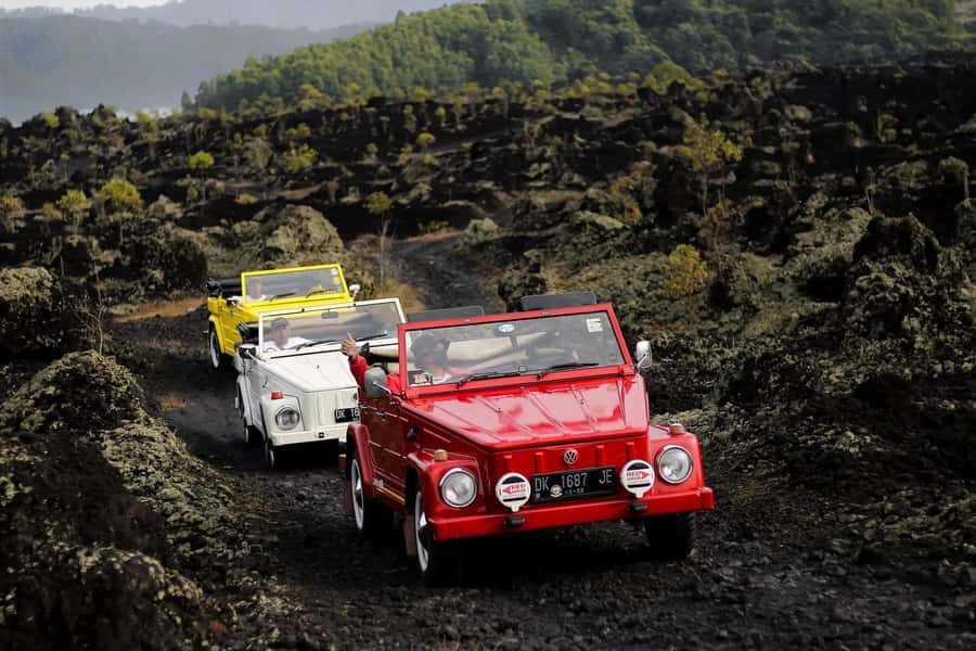Mount Batur: Private Volkswagen Volcano Safari - The morning drive through rice terraces and villages
