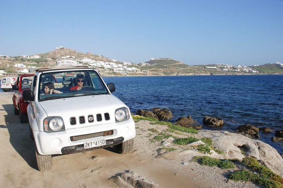 Mykonos: Full-Day Off-Road Safari - Agrari Beach is the main swim break