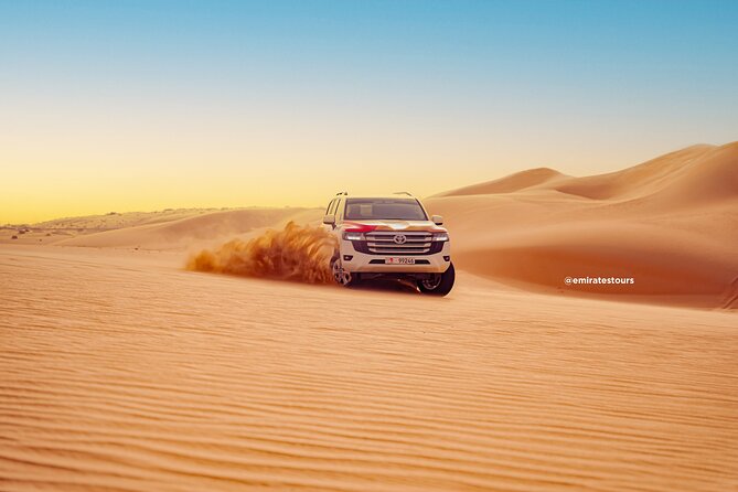 Overnight Desert Safari with BBQ Dinner & Breakfast Abu Dhabi - Camels, photos, and the desert at sunset