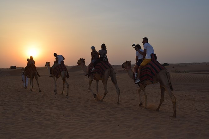 Private Desert Safari Red Dune with BBQ, Sand Boarding and Camel Ride - Arabian camp, coffee, henna, and shisha