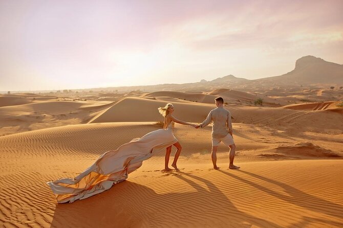 Private Morning Desert Safari Dubai with Dune Bashing & Sandboard - Reaching the Lahbab desert by private 4WD