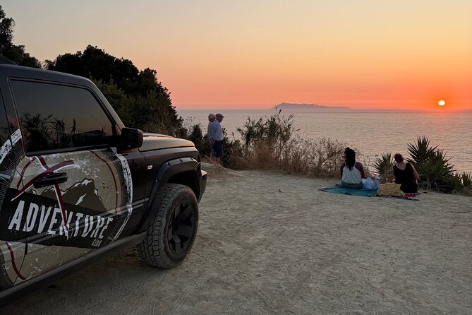 Private Sunset Jeep Safari in North West Corfu with Dinner - Crab Lake near Poulades: a quick start in nature