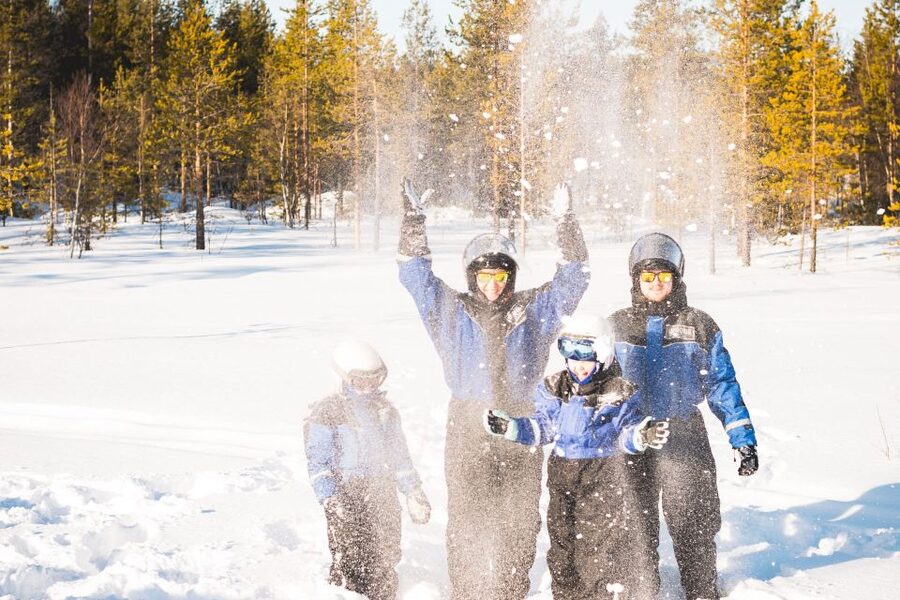Rovaniemi: Family Snowmobile Safari with Campfire and Snacks - The mini-snowmobile stop is the family highlight