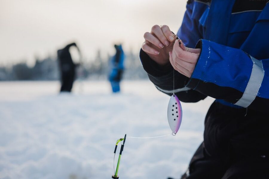 Rovaniemi: Ice Fishing & Snowmobile Safari Combo Day - Getting dressed for the Arctic ride