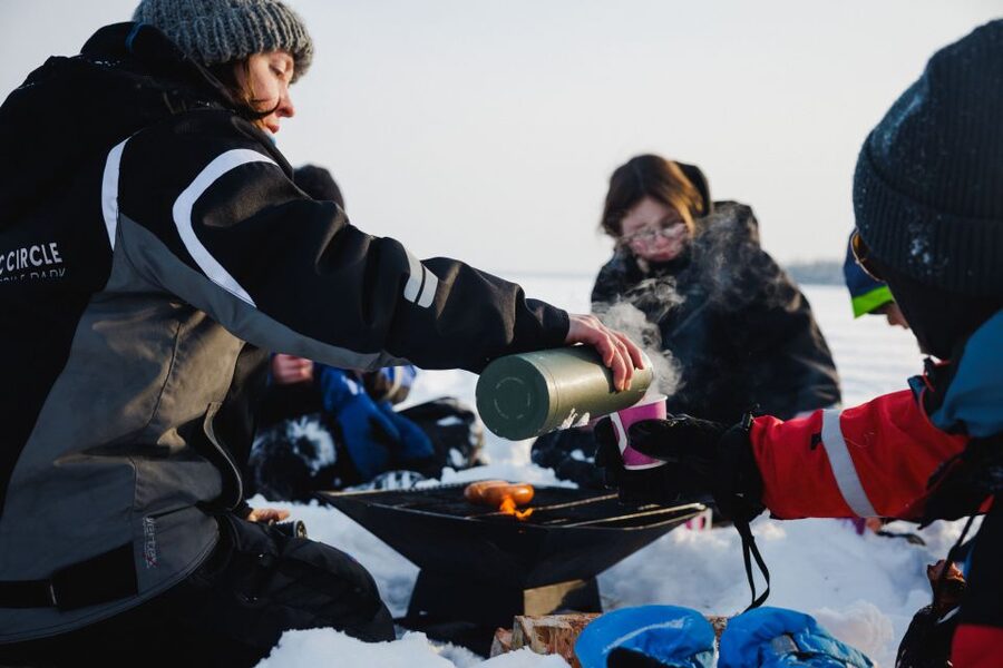 Rovaniemi: Ice Fishing & Snowmobile Safari Combo Day - The snowmobile ride through Arctic forest