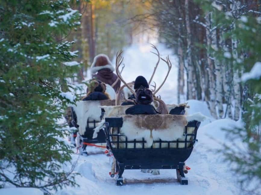 Rovaniemi: Reindeer Safari at 200-Year-Old Farm & Sled Ride - Warming up inside a traditional kota