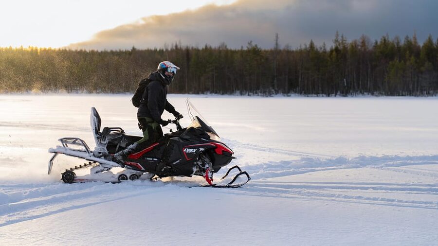 Rovaniemi: Snowmobile Safari, Reindeer & Husky Sleigh Ride - One hour on the snowmobile trails
