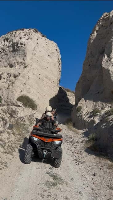 Santorini: ATV-Quad Off-Road Safari with Hidden Trails - Perissa, coastal views, and a needed pause