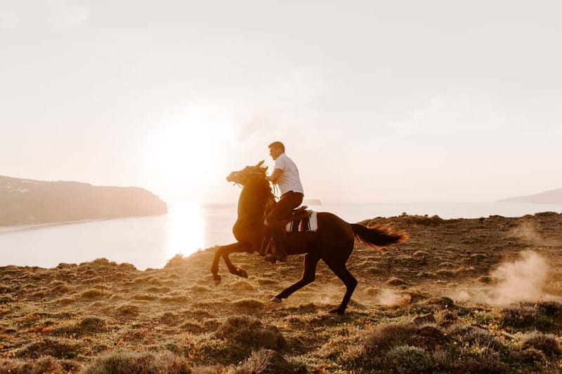 Santorini: Extreme Horse Safari with Beach Gallop - Into the ravines and volcanic hills