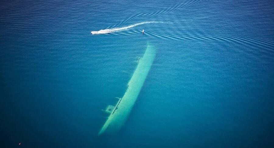 Sarandë Sea Safari: Speedboat to Hidden Coves & Wild Beaches - The first swim near the coastal shipwreck