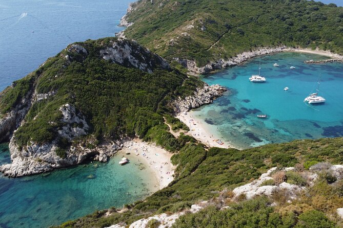 Sea Safari Speedboat Trip in Corfu. Island hopping Sea Tour - Kastelli’s white-pebble twin beaches