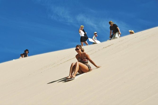 Sharing or Private Safari, Sand Boarding, Camel Ride, inland Sea Quick swim - Who will enjoy this most