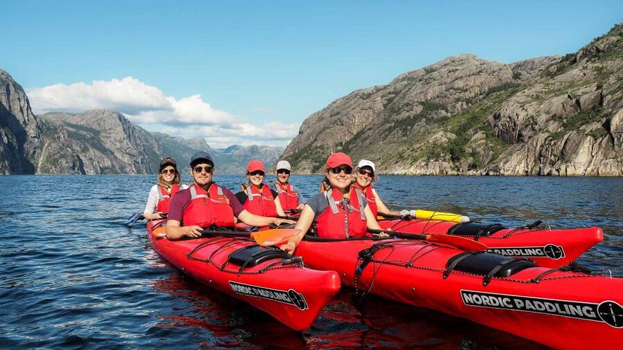Stavanger: Lysefjord Kayak Safari (Waterfalls & Pulpit Rock) - The secluded lunch stop