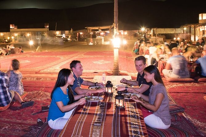 Thrilling Desert Safari Dubai Adventure with Sand Boarding and Barbecue Dinner - Arriving at the Bedouin-style camp