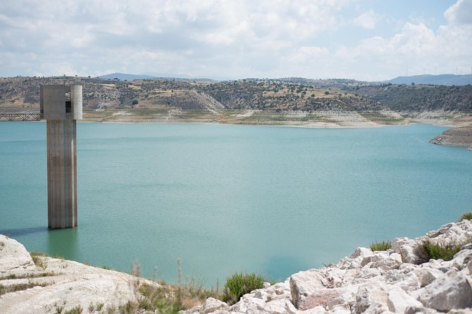 Village & Mountain Buggy Safari in Paphos - Asprokremmos Dam adds scale to the route