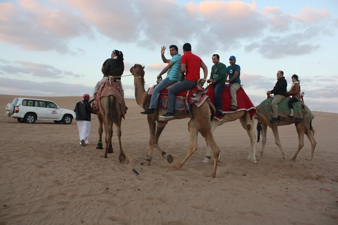 Wow Arabian Nights Tours Desert Safari Program with BBQ Dinner - Camel rides and sandboarding on the sand